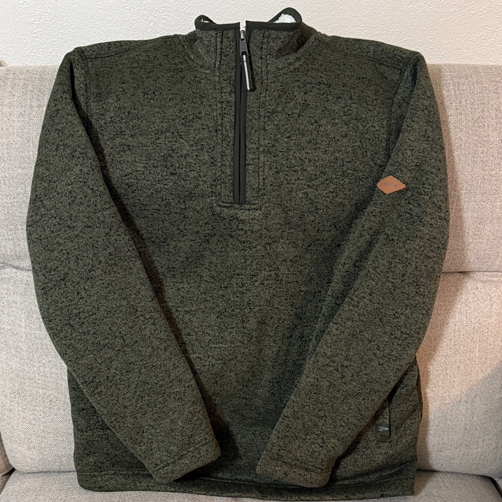 Orvis Dark Green Zip-Up Sweater- *new/never worn* - size M